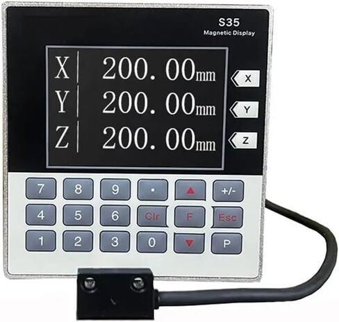 مقياس خطي، مجموعة LCD صغيرة لقراءة tTtl DRO مغناطيسية ذات محورين مخرطة بصرية موازين خطية إلكترونية قياس رقمي لآلة المطحنة، S35-3-4M-1 in Saudi Arabia