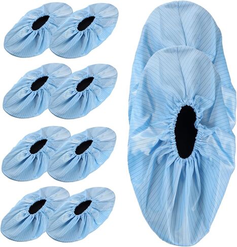 Garneck 5 Pairs Reusable Anti-Static Shoe Covers Washable Breathable Non-Slip Footwear Protectors Adult Fabric Shoe Protectors in Saudi Arabia