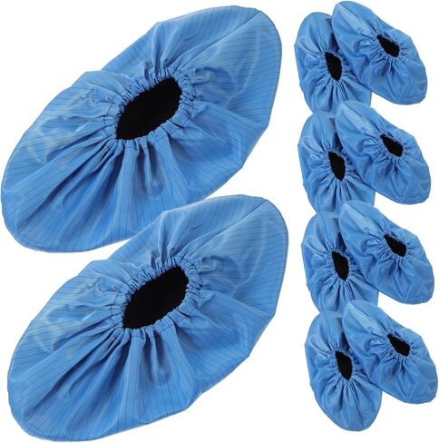 Cabilock 5 Pairs Breathable Reusable Shoe Covers Washable Slip Overshoes for Indoor Use for Dentists Electricians Gardeners Material in Saudi Arabia