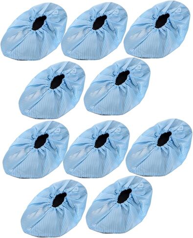 Cabilock 5 Pairs Breathable Reusable Shoe Covers Washable Slip Overshoes for Indoor Use for Dentists Electricians Gardeners Material in Saudi Arabia