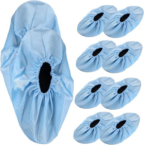 Cabilock 5 Pairs Breathable Reusable Shoe Covers Washable Slip Overshoes for Indoor Use for Dentists Electricians Gardeners Material in Saudi Arabia