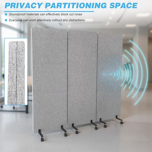 Generic 3 Panels Freestanding Partition Room Dividers Folding Portable Partition Screens Folding Privacy Screens for Office Reception Room Hospital in Saudi Arabia