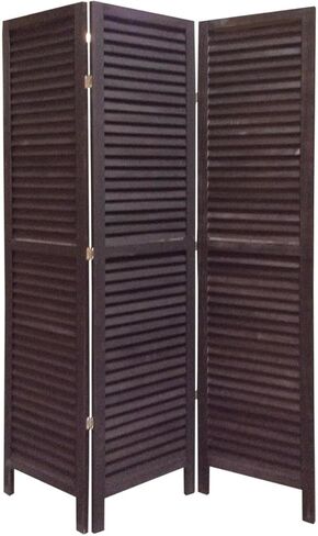 HomeStock 3 Panel Room Divider Shutter Screen - 48" x 67" Tall Folding Privacy Screen Red in Saudi Arabia
