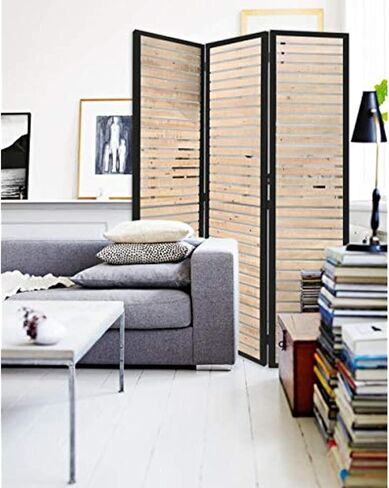 HomeStock Room Divider Screen - 3 Panel Folding Privacy Screen - 41" W x 67" H in Saudi Arabia
