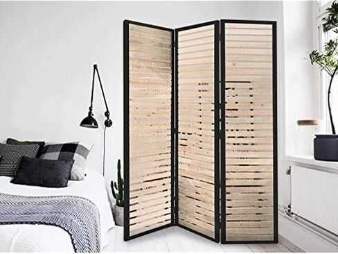 HomeStock Room Divider Screen - 3 Panel Folding Privacy Screen - 41" W x 67" H in Saudi Arabia