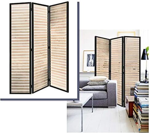 HomeStock Room Divider Screen - 3 Panel Folding Privacy Screen - 41" W x 67" H in Saudi Arabia