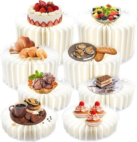 4 PCS Buffet Risers Foldable Food Display Risers, Heavy Duty Multi-Height Food Risers Dessert Display Stands with Clear Acrylic Plates for Party Pedestal Cake Stand Event Table Display Set in Saudi Arabia