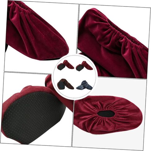 VANZACK Thickened Anti-Slip Shoe Covers for Kids 4 Pairs Lint Resistant Protective Covers Soft Sole for Indoor and Outdoor Use Random Color in Saudi Arabia