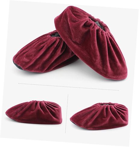 Homoyoyo 5 Pairs Reusable Overshoes with Skid Design Durable Shoes Covers Brown Grey Navy Red Washable Comfortable for Keeping Floors Clean in Saudi Arabia
