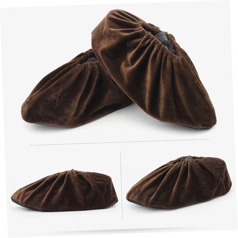 Homoyoyo 5 Pairs Reusable Overshoes with Skid Design Durable Shoes Covers Brown Grey Navy Red Washable Comfortable for Keeping Floors Clean in Saudi Arabia