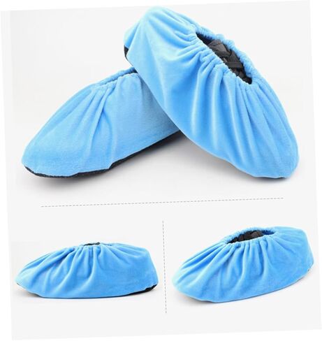 Homoyoyo 5 Pairs Reusable Overshoes with Skid Design Durable Shoes Covers Brown Grey Navy Red Washable Comfortable for Keeping Floors Clean in Saudi Arabia