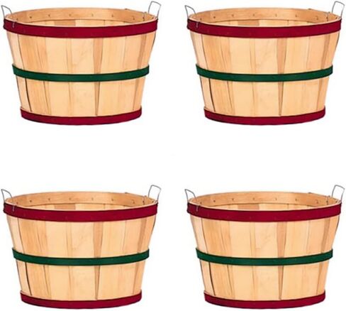 Red & Green Banded Bushel Basket Case of 4 in Saudi Arabia