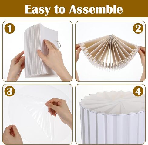 MAQUITA 4 Pack Buffet Risers, Foldable White Cardboard Food Display Risers with PVC Panel Table Tall Cake Stands for Show Catering Desserts, Cake Cupcake, Food, Jewelry in Saudi Arabia