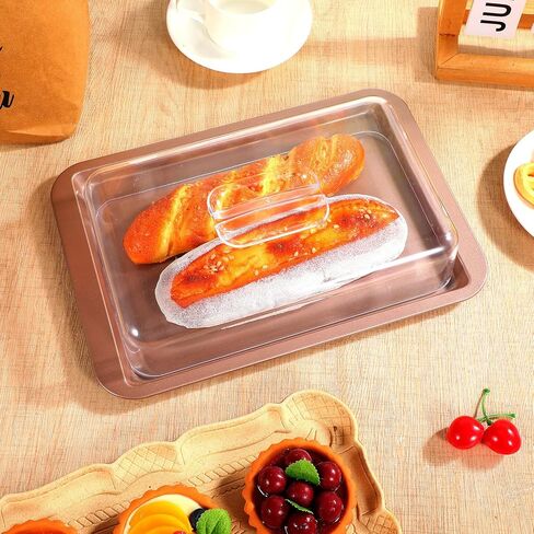 NUOBESTY Rectangular Acrylic Cake Cover, 10.82 Inch Transparent Food Dome for Cakes, Cookies, Desserts, Home Kitchen and Party Use(Only Cover, No Base) in Saudi Arabia