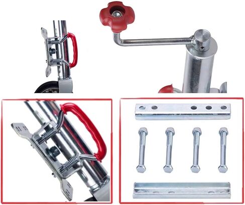 Boat Trailer Jack Wheel, 500Kg/700Kg Capacity Top Crank Hand Crank Trailer Jack, Folding Support Wheel Support, Heavy-Duty Bolt-On Swivel Jack, 6/8In Outrigger in Saudi Arabia