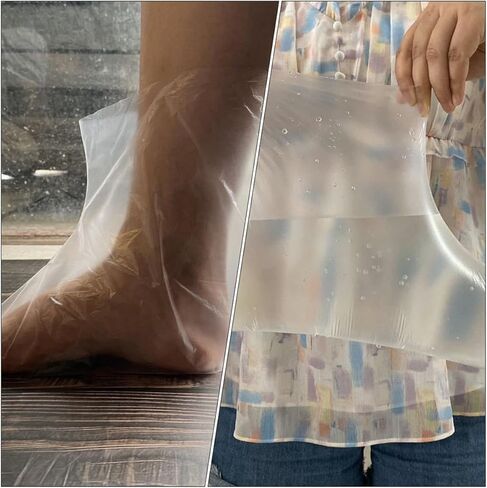 2 Packs Multi Purpose Disposable Foot Covers Transparent Protective Shoe Covers for Spa and Outdoor Use Comfortable Pe Material in Saudi Arabia