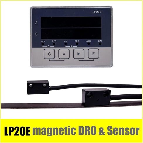 Linear Scale, LP20E 2 Axis Digital DRO Magnetic Sensor Tape Displacement Readout Scale Position Transducers Encoder Woodworking for Mill Machine,LP20E Display Sensor-1 in Saudi Arabia