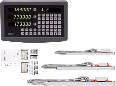 Linear Scale, Metal 3 Axis DRO Kits Digital Readout Display with Linear Scale Encoder Sensor 70-1021mm for Drilling Lathe Milling Lathe,KA3 KA3 KA5 SDS6-3V in Saudi Arabia