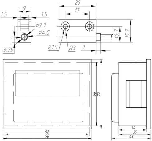 Linear Scale, 3 Axis Digital Display DRO Magnetic Sensor Tape Displacement Readout Scale Position Transducers Encoder Woodworking,Linear Scale,Lp20e Display Sensor in Saudi Arabia