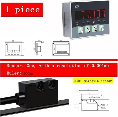 Linear Scale, High Precision Magnetic Grating Ruler Lathe Digital DRO Linear Proportional Milling Optical for Mill Machine 1000mm in Saudi Arabia