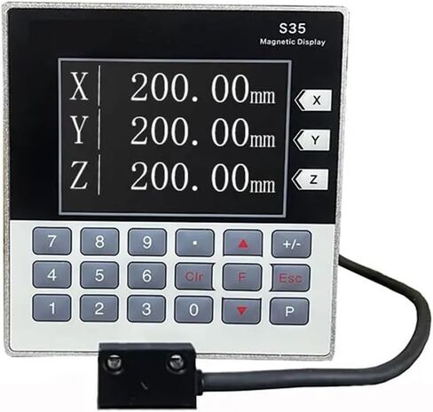 Mini tTtl Readout LCD Set DRO Magnetic 2 Axis Optical Lathe Electronic Linear Scales Digital Measuring,S35-1-1 in Saudi Arabia