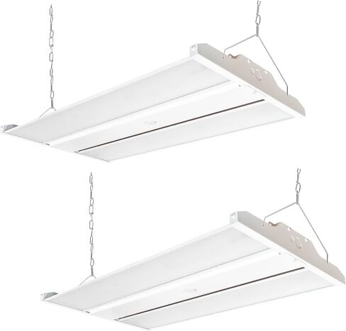 2FT LED Linear High Bay Shop Light with Motion Sensor, 210W High Bay Work Light Fixture, 28350LM, 120-277V, 5000K Daylight Linear Hanging Lighting for Garage, Warehouse, UL Listed - 1PK in Saudi Arabia