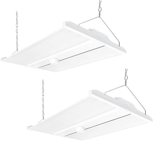2FT LED Linear High Bay Shop Light with Motion Sensor, 210W High Bay Work Light Fixture, 28350LM, 120-277V, 5000K Daylight Linear Hanging Lighting for Garage, Warehouse, UL Listed - 1PK in Saudi Arabia