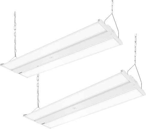 2FT LED Linear High Bay Shop Light with Motion Sensor, 210W High Bay Work Light Fixture, 28350LM, 120-277V, 5000K Daylight Linear Hanging Lighting for Garage, Warehouse, UL Listed - 1PK in Saudi Arabia