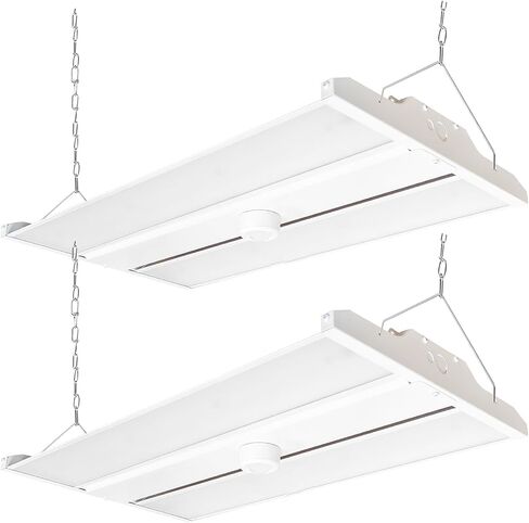 2FT LED Linear High Bay Shop Light with Motion Sensor, 210W High Bay Work Light Fixture, 28350LM, 120-277V, 5000K Daylight Linear Hanging Lighting for Garage, Warehouse, UL Listed - 1PK in Saudi Arabia