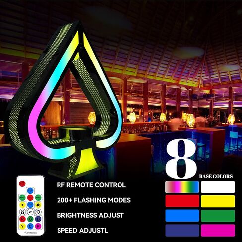 GLITCHCORE LED Liquor Bottle Display Shelf，bar Bottle Service Sign，Club Champagne Whiskey for Bottle Service Display Shelf，Equipped with RF Remote Control and 8 Adjustable Colors in Saudi Arabia