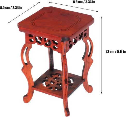 Garneck Wood Plant Stand Unique Design Small Decorative Pedestal Base for Indoor Plants 100% Natural Wood for Home and Garden Decoration in Saudi Arabia