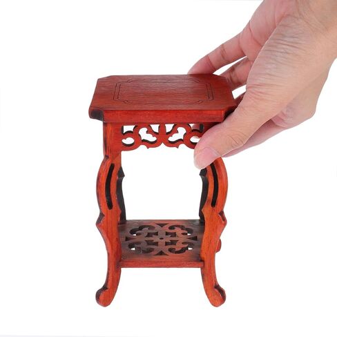 Garneck Wood Plant Stand Unique Design Small Decorative Pedestal Base for Indoor Plants 100% Natural Wood for Home and Garden Decoration in Saudi Arabia