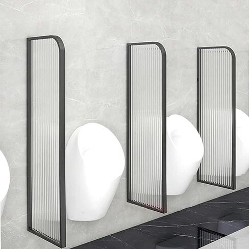 Toilet Screen for Men Mounted On The Wall, Modern Bath Urinary Dividing Screen, Stainless Steel Frame and Translucent Glass Panel Screen, for Office,Gold-3 Piece in Saudi Arabia