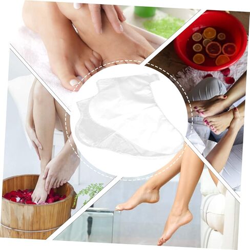 SAFIGLE 300Pcs Disposable Foot Covers Moisturizing Use for Spa and Foot Lotion Protection Premium Leak-Resistant Material Convenient Disposable Feet for Home Salon Travel in Saudi Arabia
