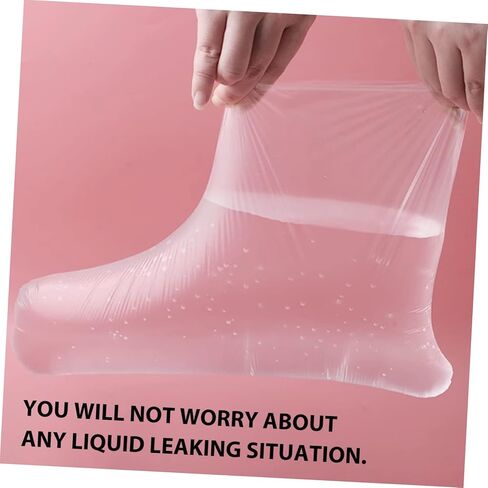 SAFIGLE 300Pcs Disposable Foot Covers Moisturizing Use for Spa and Foot Lotion Protection Premium Leak-Resistant Material Convenient Disposable Feet for Home Salon Travel in Saudi Arabia