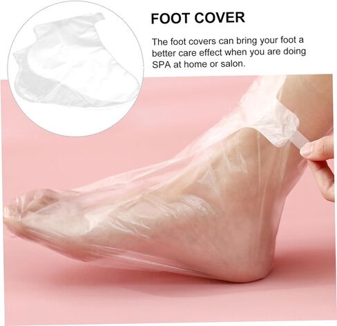 SAFIGLE 300Pcs Disposable Foot Covers Moisturizing Use for Spa and Foot Lotion Protection Premium Leak-Resistant Material Convenient Disposable Feet for Home Salon Travel in Saudi Arabia