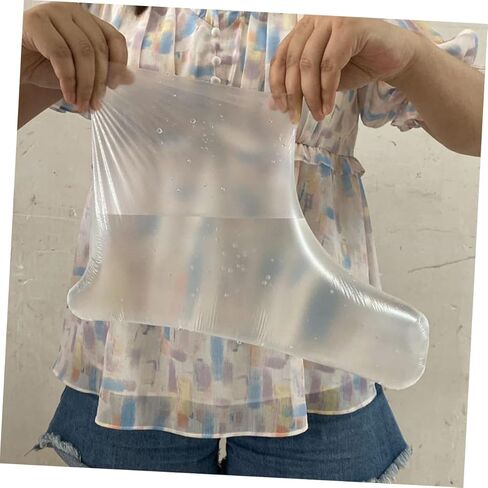 200 قطعة من أغطية القدم المقاومة للماء من VALICLUD، أكمام بلاستيكية للاستخدام المنزلي، تصميم بدون حزام لعلاجات السبا والباديكير in Kuwait