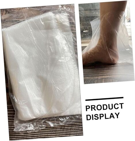 200 قطعة من أغطية القدم المقاومة للماء من VALICLUD، أكمام بلاستيكية للاستخدام المنزلي، تصميم بدون حزام لعلاجات السبا والباديكير in Kuwait