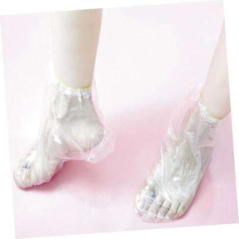 10 قطع من أغطية القدم للاستعمال مرة واحدة من VALICLUD، أغطية نقع القدم المقاومة للماء لأقنعة العناية بالباديكير لتجربة الاسترخاء المنزلية in Kuwait