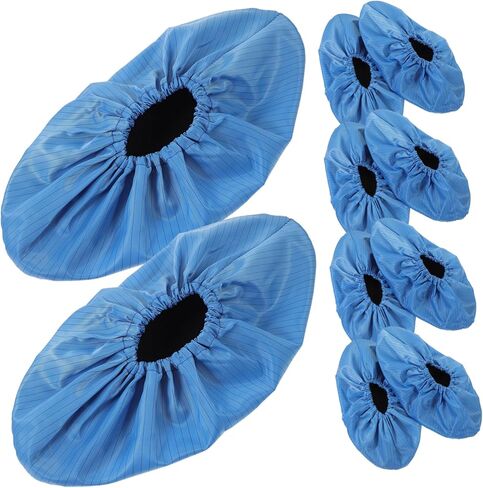 Garneck 5 Pairs Breathable Indoor Shoe Covers Reusable Non Slip Protective Footwear for Home Use for Dentists Builders and Various Indoor Activities in Saudi Arabia
