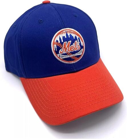 Officially Licensed NY Mets Youth Boys Girls Baseball Hat Classic MVP Kids Adjustable Embroidered Team Logo Structured Two-Tone Cap in Saudi Arabia