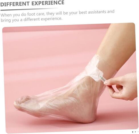 Beavorty 100pcs Professional Foot Mask Cover Disposable Foot Covers Care Protective Plastic Made Breathable and Oil-Resistant in Saudi Arabia