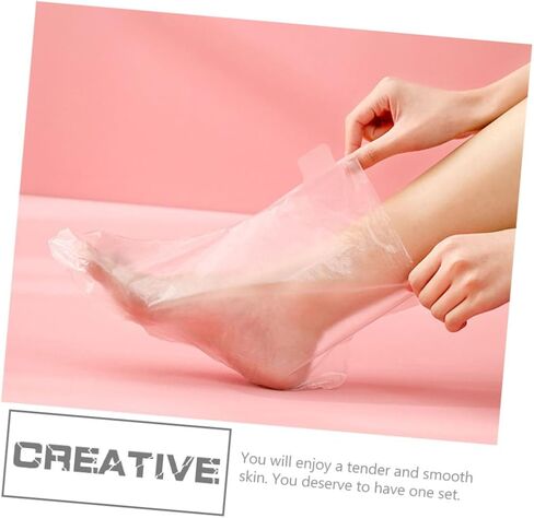 Beavorty 100pcs Professional Foot Mask Cover Disposable Foot Covers Care Protective Plastic Made Breathable and Oil-Resistant in Saudi Arabia