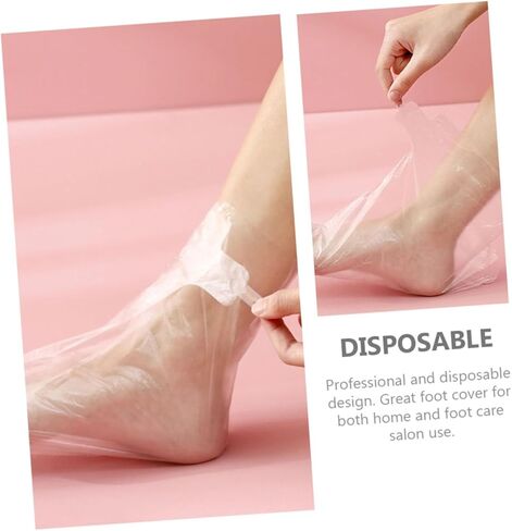 Beavorty 100pcs Professional Foot Mask Cover Disposable Foot Covers Care Protective Plastic Made Breathable and Oil-Resistant in Saudi Arabia