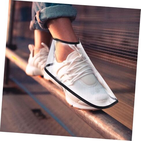 VALICLUD زوج واحد من غطاء حذاء الحلاق لتصميم مصففي الشعر يحافظ على الشعر المكسور من الأحذية، سهل الارتداء، إكسسوارات تصفيف الشعر، مادة TPU للاستخدام في الصالونات in Kuwait