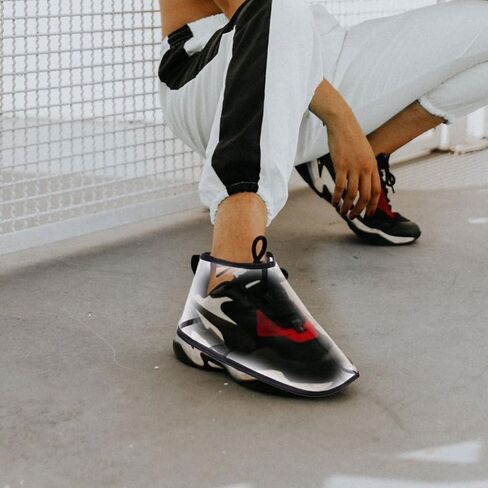 VALICLUD زوج واحد من غطاء حذاء الحلاق لتصميم مصففي الشعر يحافظ على الشعر المكسور من الأحذية، سهل الارتداء، إكسسوارات تصفيف الشعر، مادة TPU للاستخدام في الصالونات in Kuwait