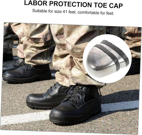STOBOK Safety Toe Caps for Work Boots Safety Shoe Toe Protector Wear-resistant Cover for Labor Protection Suitable for Men 1 Pair in Saudi Arabia