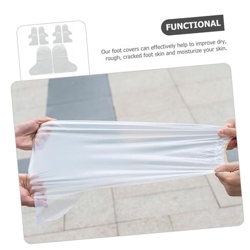 Beavorty 4sets Disposable Foot Cover for Moisturizing Lotion Thickened Transparent Feet Sleeves Spa and Home Use Protects and Enhances Absorption 10pcs*4 in Saudi Arabia
