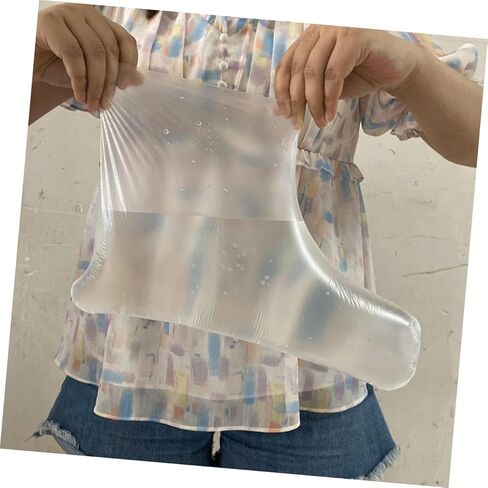 CALLARON 2 Packs Disposable Feet Covers Transparent Plastic Foot Protector for Household Use No Strap Design for Spa and Daily Care in Saudi Arabia