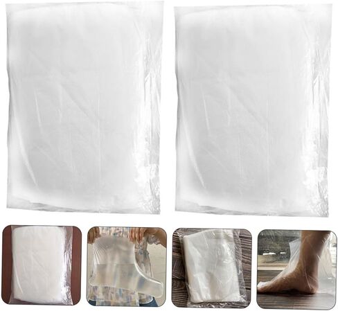 CALLARON 2 Packs Disposable Feet Covers Transparent Plastic Foot Protector for Household Use No Strap Design for Spa and Daily Care in Saudi Arabia